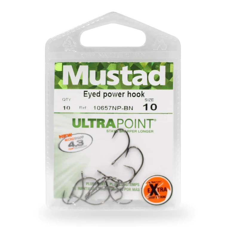100 Mustad 32833BLN Size 1 Ultra Point 2X Strong 90° Jig Hooks – Bulk Pack, Black Nickel